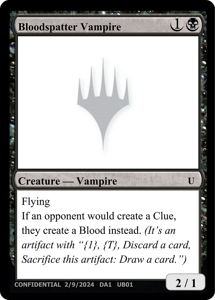 Bloodspatter Vampire (DA1-UB01A) - Unknown Event