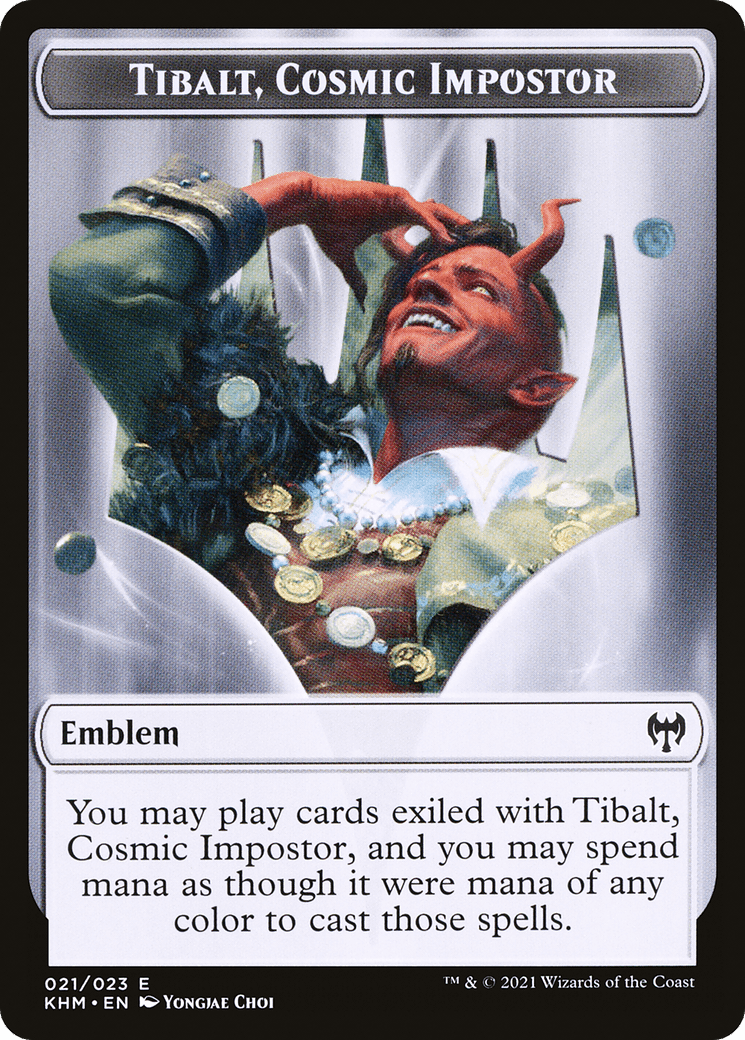 Tibalt, Cosmic Impostor Emblem (TKHM-021) - Kaldheim Tokens Foil