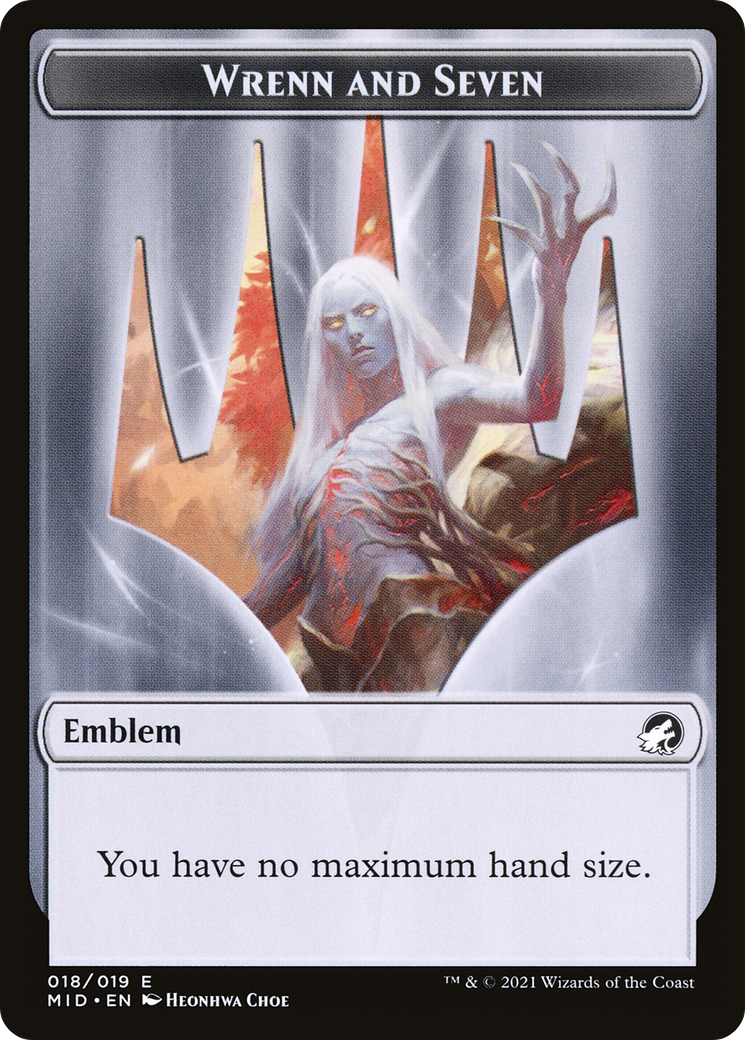 Wrenn and Seven Emblem (TMID-018) - Innistrad: Midnight Hunt Tokens