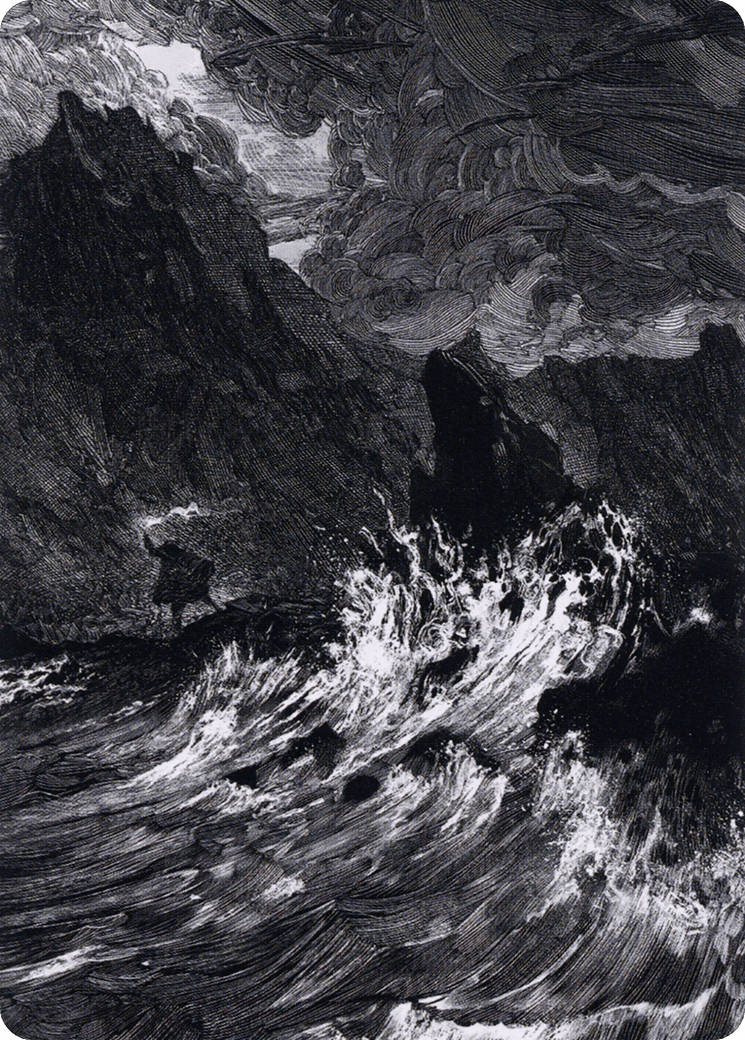 Island // Island (AMID-078) - Midnight Hunt Art Series (Borderless) Foil