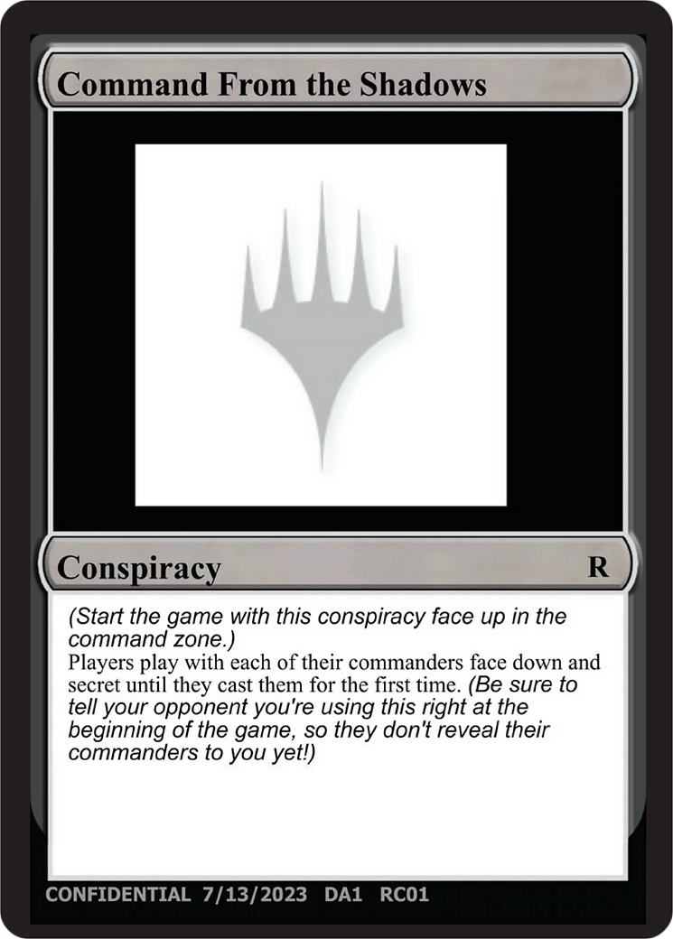 Command From the Shadows (DA1-RC01B) - Unknown Event