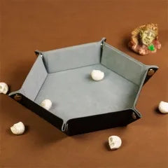 Folding Hexagonal Dice Tray | Grey (A13)