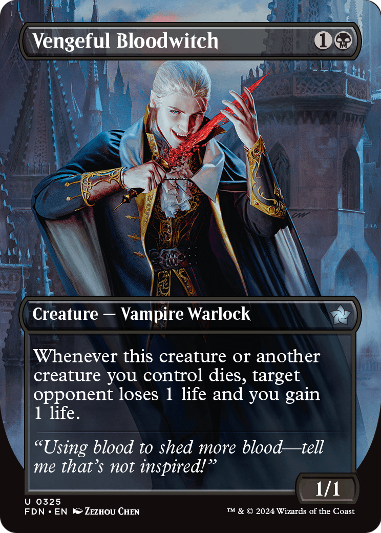 Vengeful Bloodwitch (FDN-325) - Foundations (Borderless)