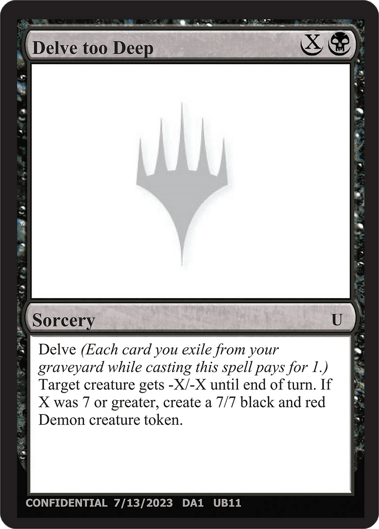 Delve too Deep (DA1-UB11) - Unknown Event