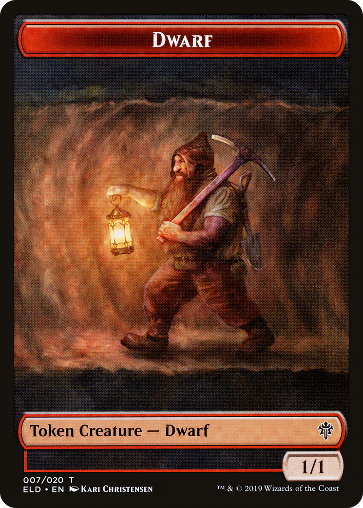 Dwarf (TELD-007) - Throne of Eldraine Tokens Foil