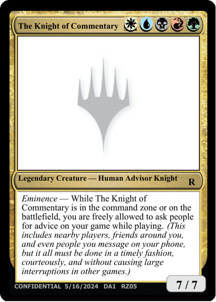 The Knight of Commentary (DA1-RZ05D) - Unknown Event