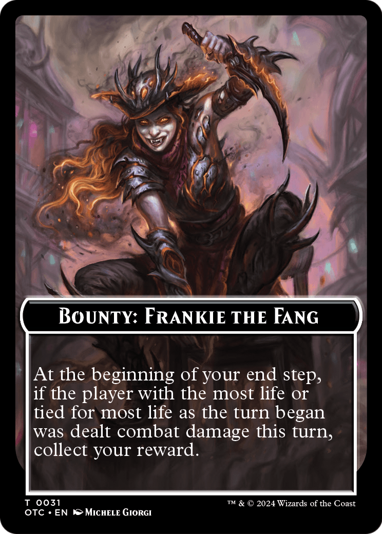 Bounty: Frankie The Fang // Wanted! (TOTC-031) - Outlaws of Thunder Junction Commander Tokens