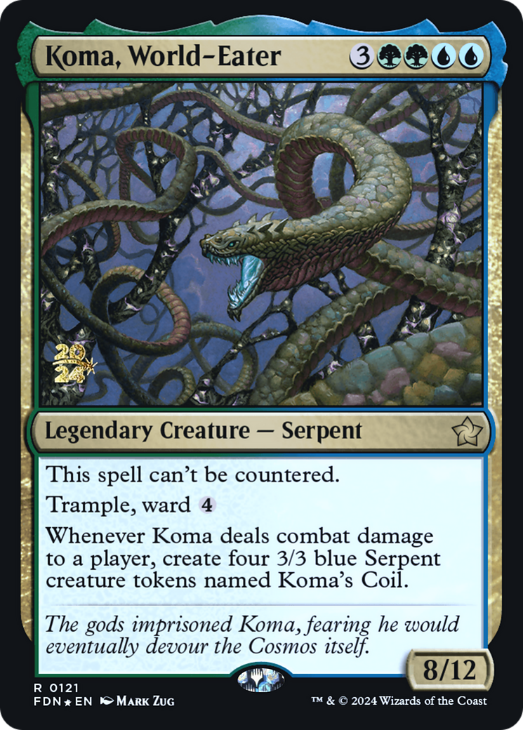 Koma, World-Eater (-121) - Prerelease Cards Foil