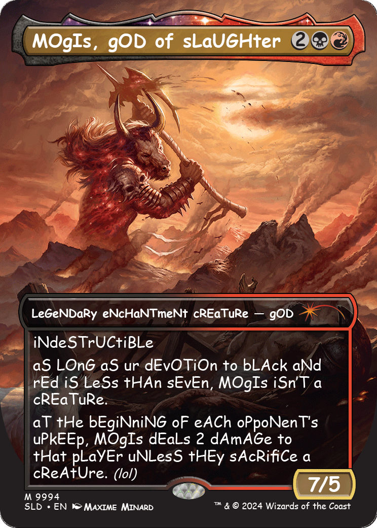 Mogis, God of Slaughter (SLD-9994) - Secret Lair Drop (Borderless) Foil