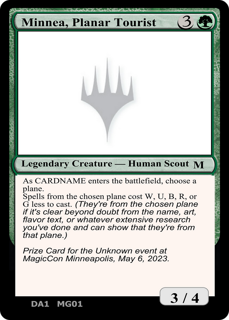 Minnea, Planar Tourist (DA1-MG01) - Unknown Event