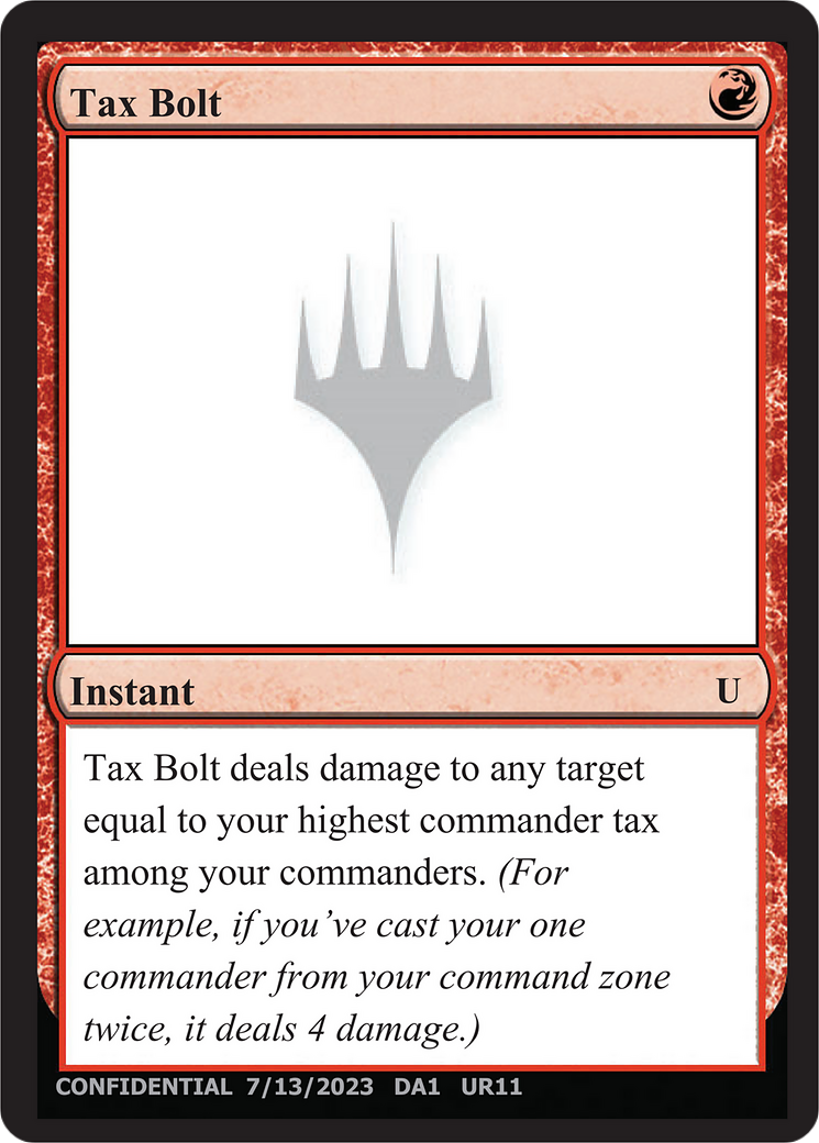 Tax Bolt (DA1-UR11B) - Unknown Event
