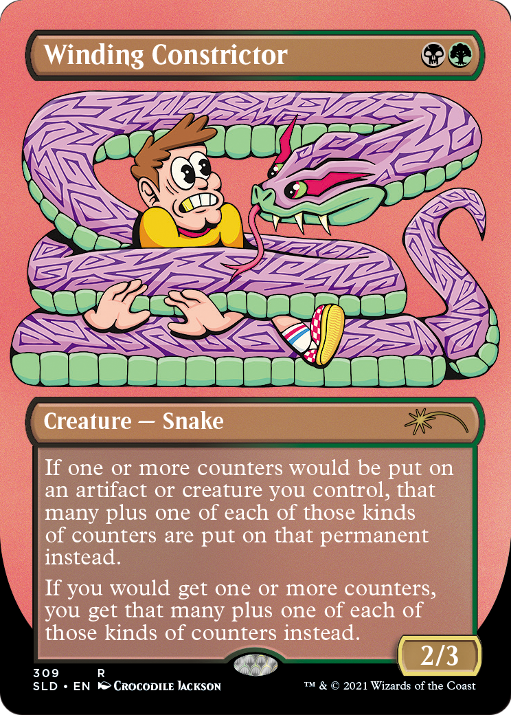 Winding Constrictor (SLD-309) - Secret Lair Drop (Borderless) Etched Foil