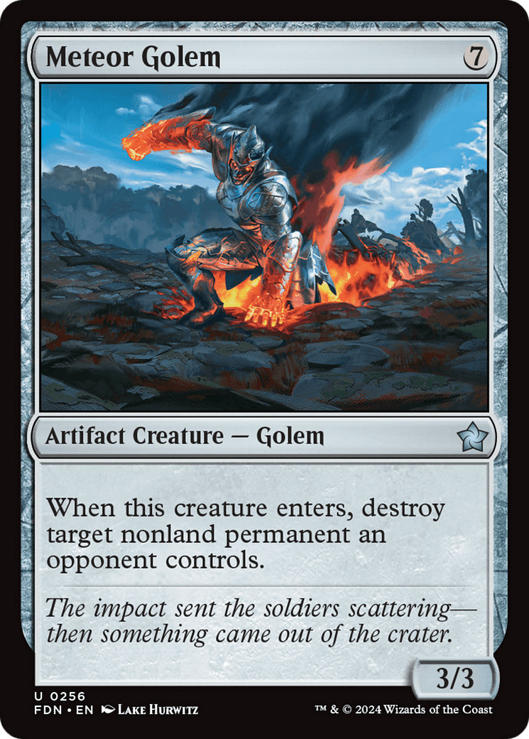 Meteor Golem (FDN-256) - Foundations Foil