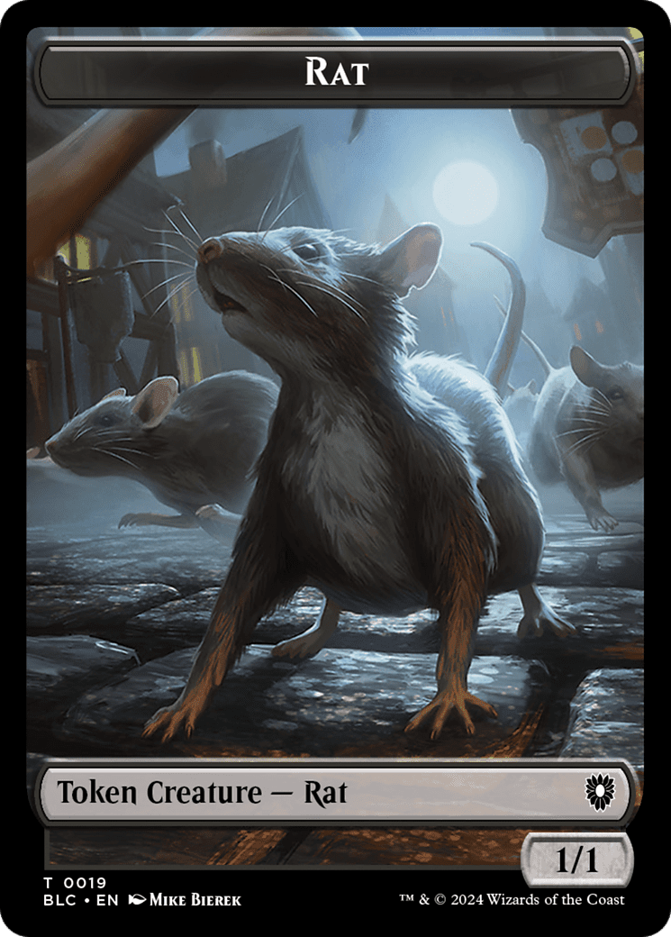 Rat (TBLC-019) - Bloomburrow Commander Tokens Foil