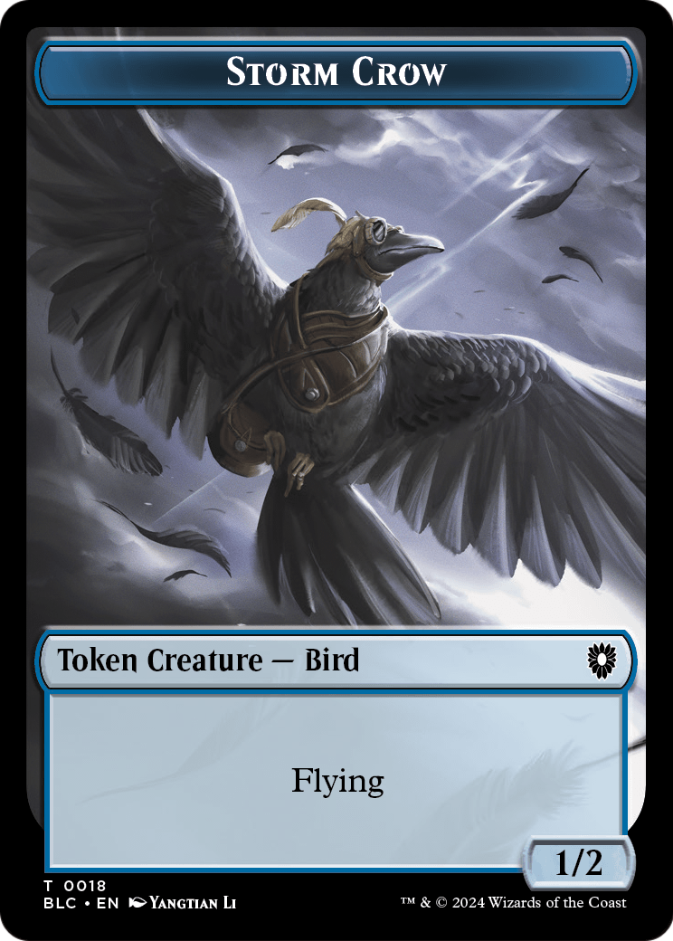 Storm Crow (TBLC-018) - Bloomburrow Commander Tokens
