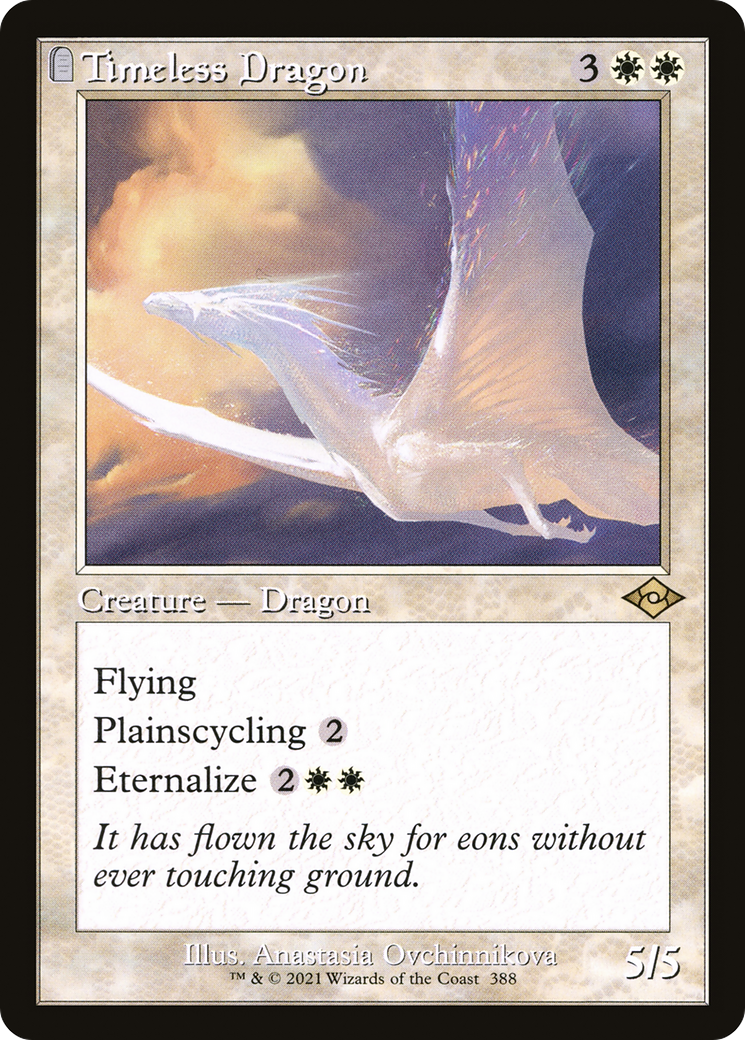 Timeless Dragon (MH2-388) - Modern Horizons 2: (tombstone) Etched Foil