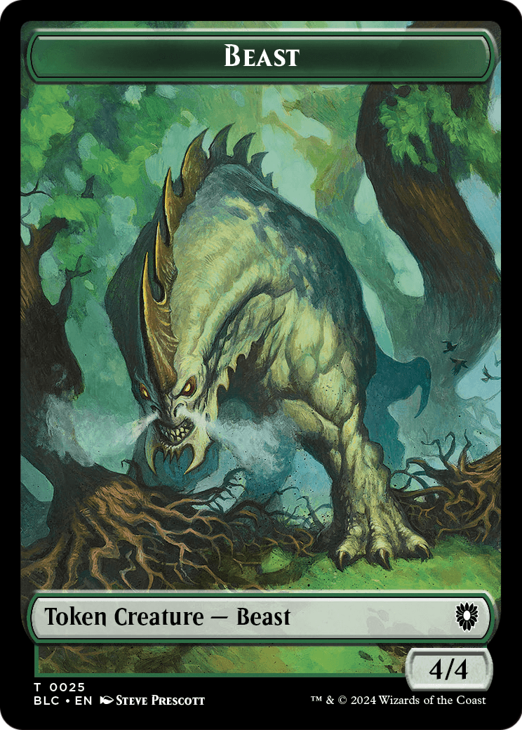 Beast (TBLC-025) - Bloomburrow Commander Tokens