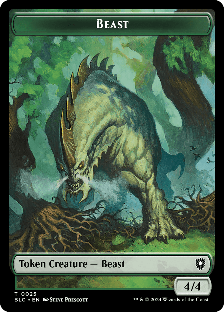 Beast (TBLC-025) - Bloomburrow Commander Tokens