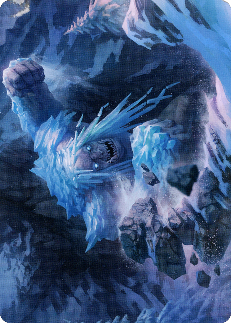 Icehide Troll // Icehide Troll (AKHM-046) - Kaldheim Art Series (Borderless) Foil