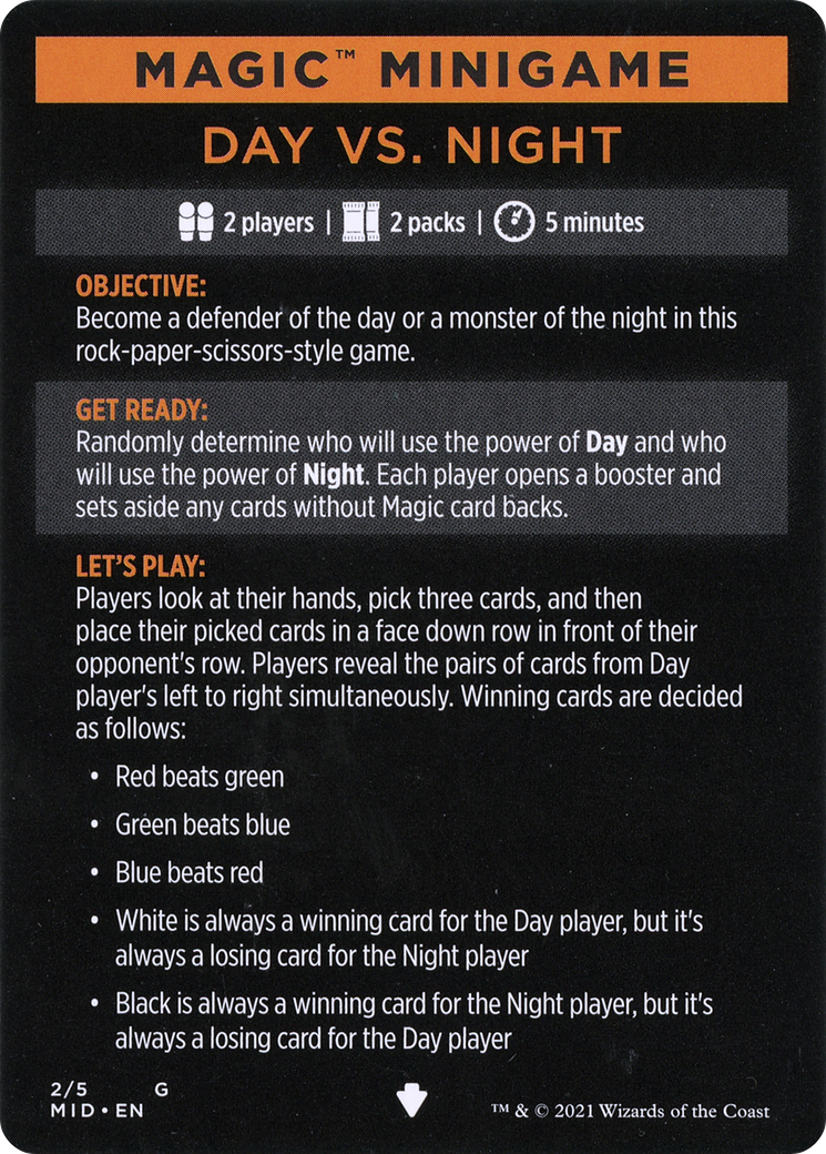 Day Vs. Night // Day vs. Night (cont'd) (MMID-002) - Innistrad: Midnight Hunt Minigames