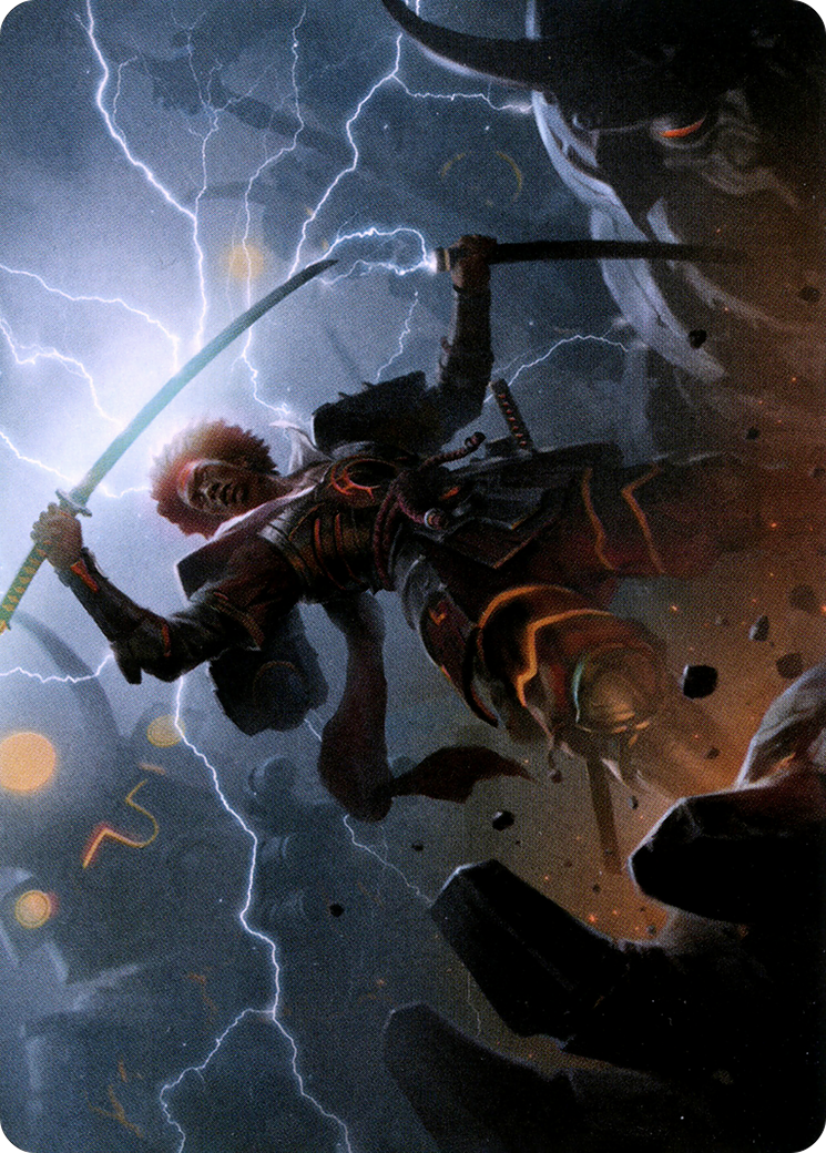 Raiyuu, Storm's Edge // Raiyuu, Storm's Edge (ANEO-031) - Neon Dynasty Art Series (Borderless) Foil