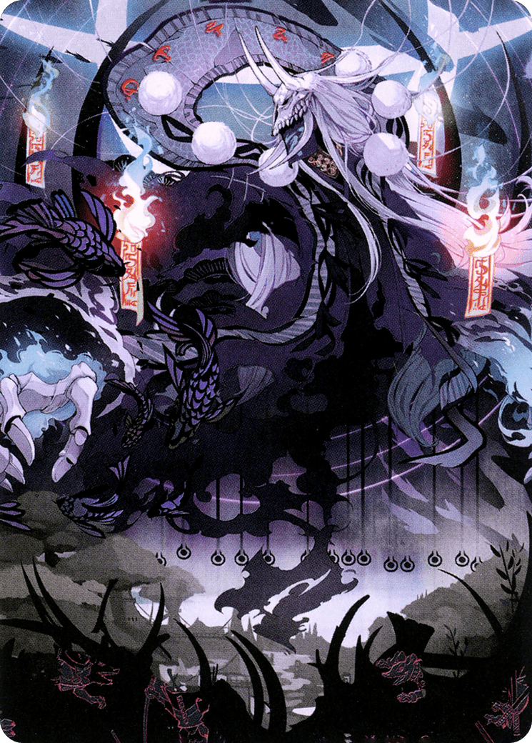 Echo of Death's Wail // Echo of Death's Wail (ANEO-055) - Neon Dynasty Art Series (Borderless)