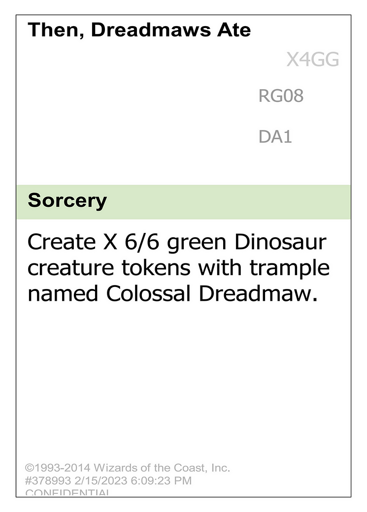 Then, Dreadmaws Ate Everyone (DA1-RG08) - Unknown Event