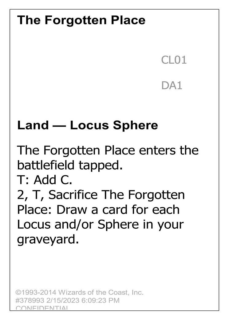 The Forgotten Place (DA1-CL01A) - Unknown Event