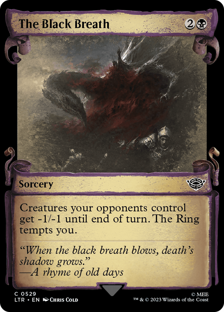 The Black Breath (LTR-529) - The Lord of the Rings: Tales of Middle-earth: (Showcase) Foil