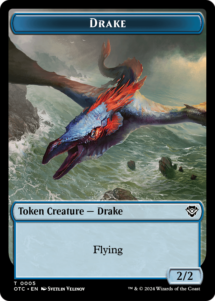 Drake (TOTC-005) - Outlaws of Thunder Junction Commander Tokens Foil