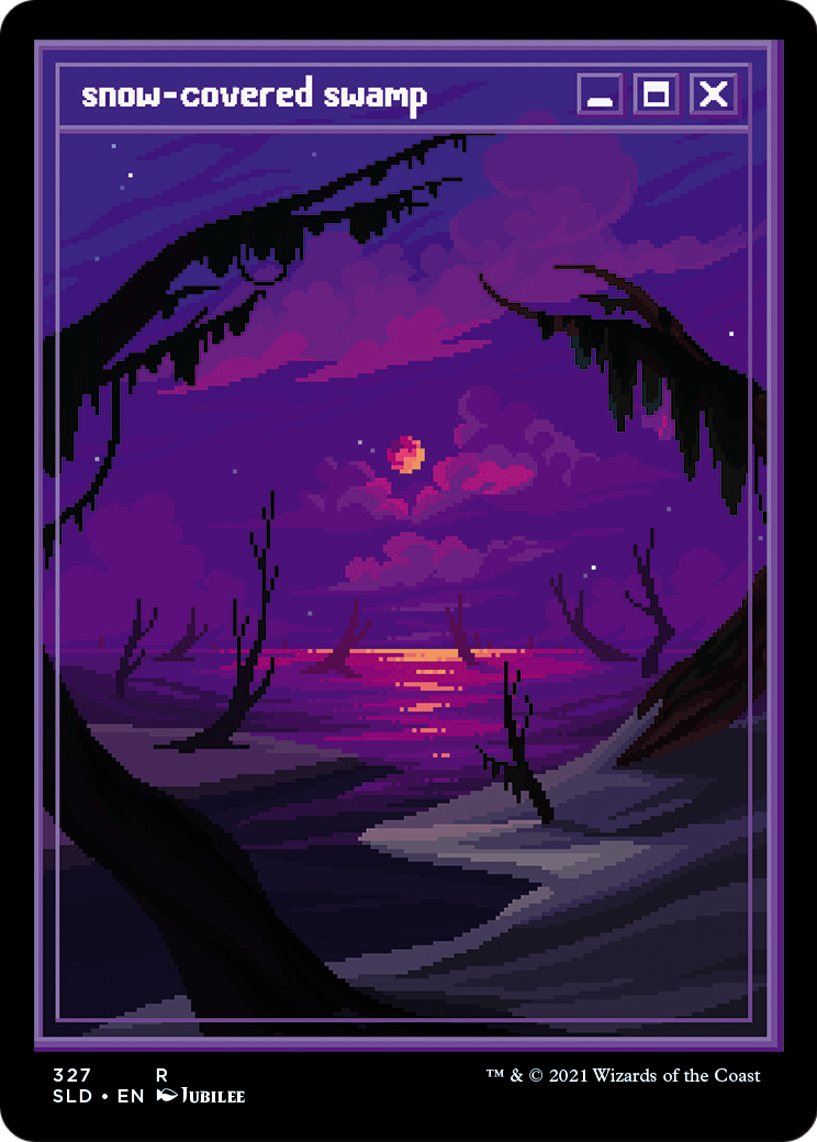 Snow-Covered Swamp (SLD-327) - Secret Lair Drop Etched Foil