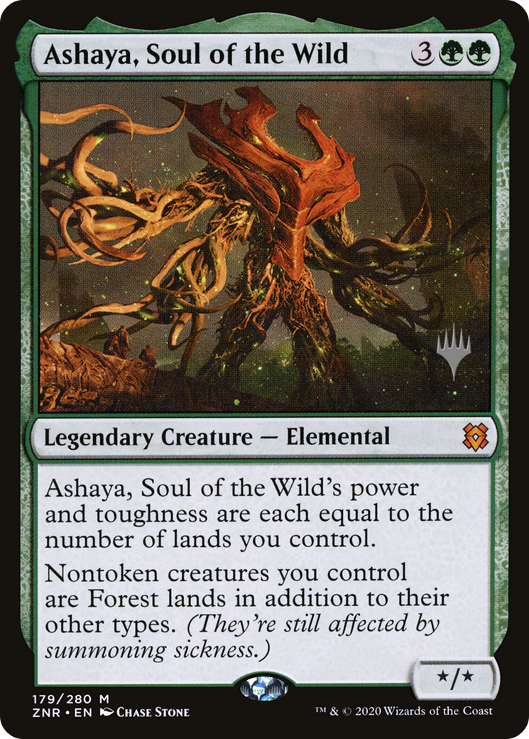 Ashaya, Soul of the Wild (PZNR-179P) - Zendikar Rising Promos Foil