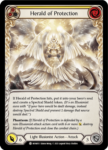 Herald of Protection (Yellow) [MON015] (Monarch)  1st Edition Normal