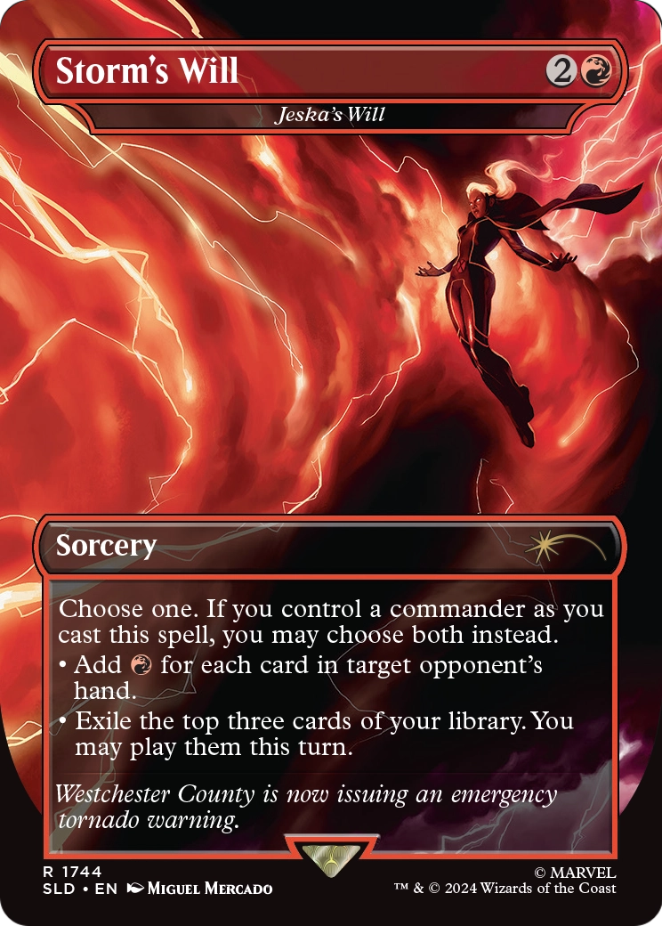 Jeska's Will (SLD-1744) - Secret Lair Drop / Storm's Will (Borderless)