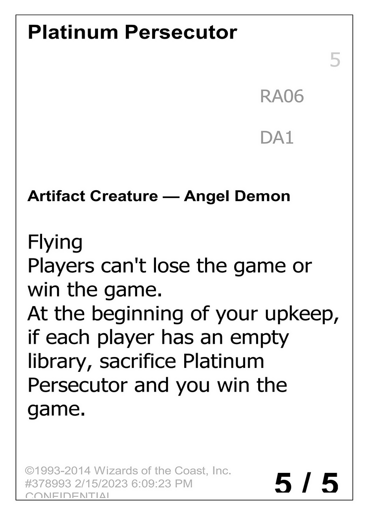 Platinum Persecutor (DA1-RA06A) - Unknown Event