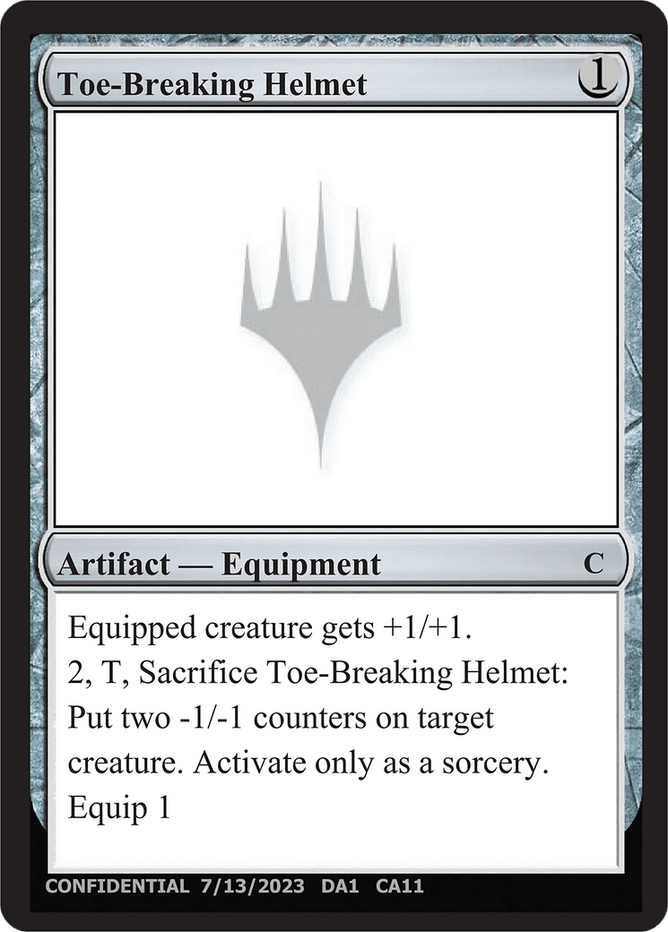 Toe-Breaking Helmet (DA1-CA11) - Unknown Event