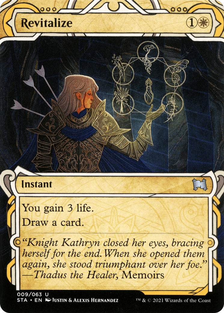 Revitalize (STA-009) - Strixhaven Mystical Archive: (Showcase) (Borderless) Etched Foil