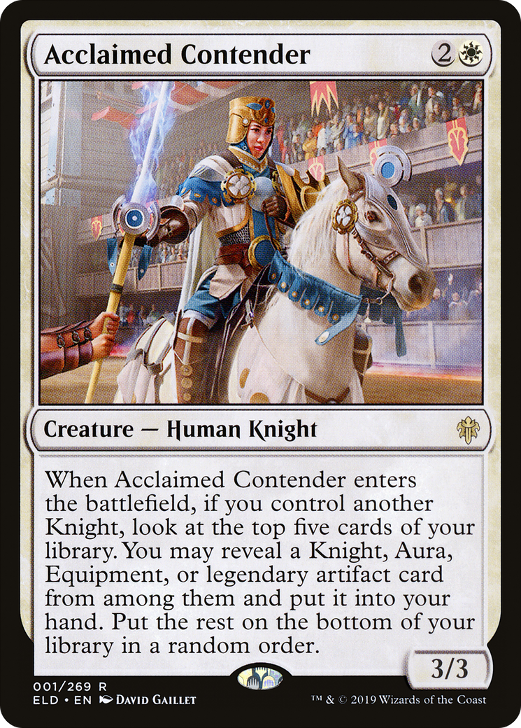 Acclaimed Contender (ELD-001) - Throne of Eldraine Foil