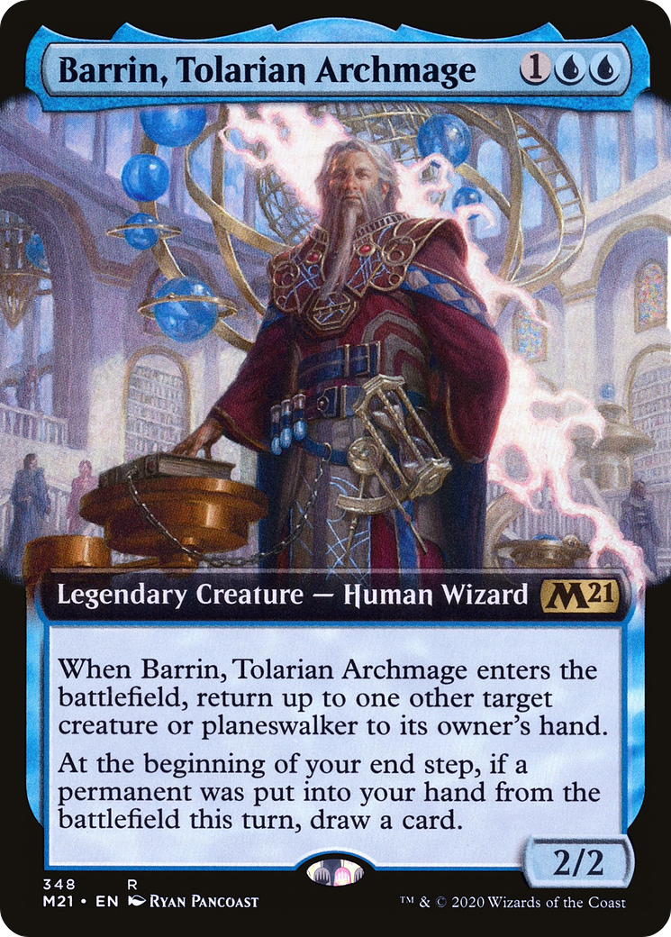 Barrin, Tolarian Archmage (M21-348) - Core Set 2021: (Extended Art) Foil