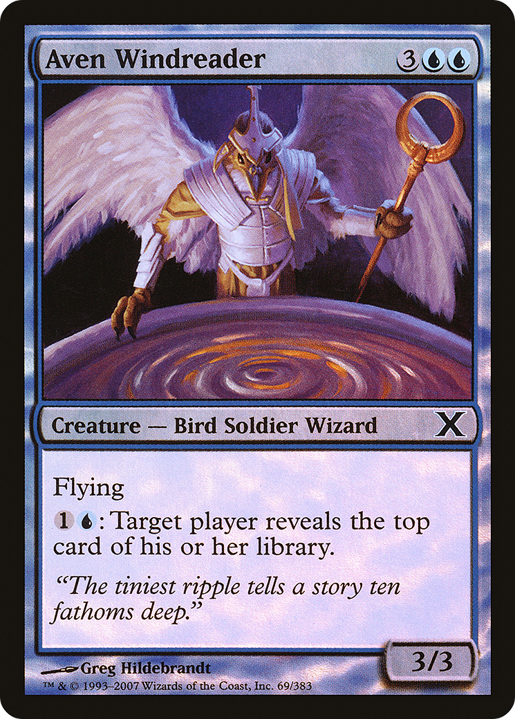 Aven Windreader (10E-69★) - Tenth Edition Foil
