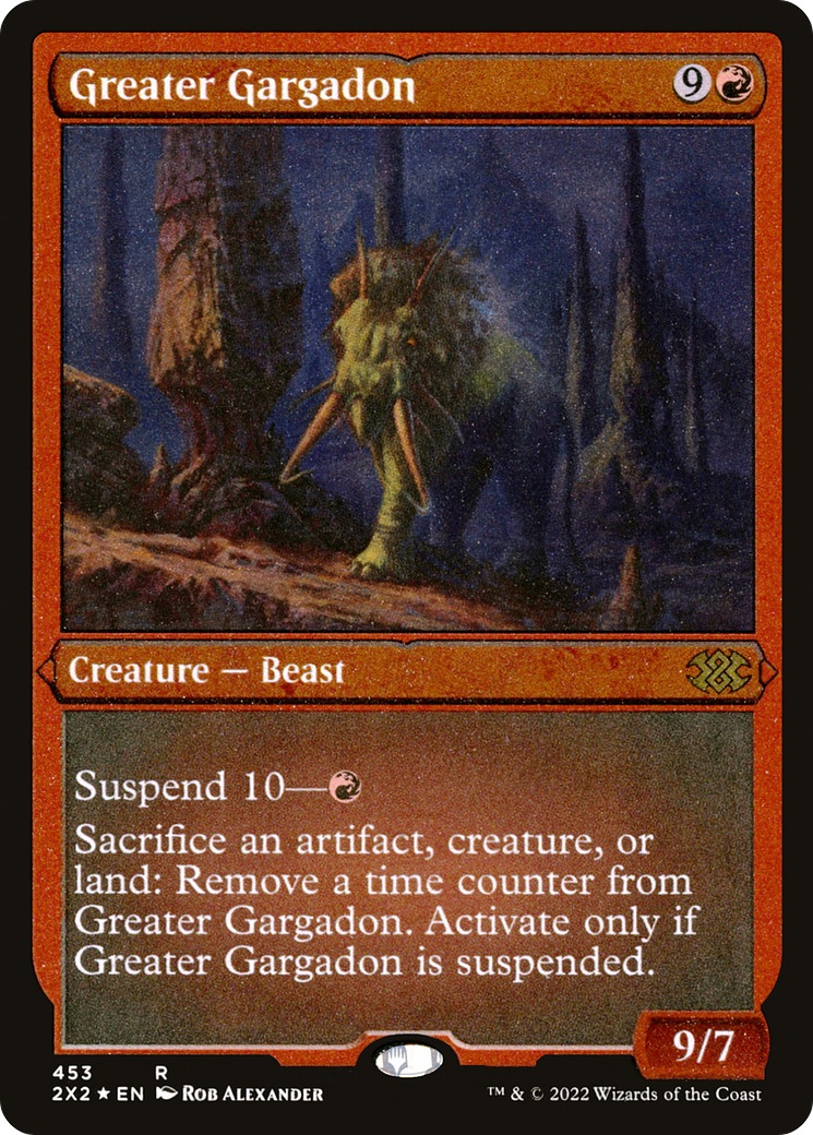 Greater Gargadon (2X2-453) - Double Masters 2022 Etched Foil