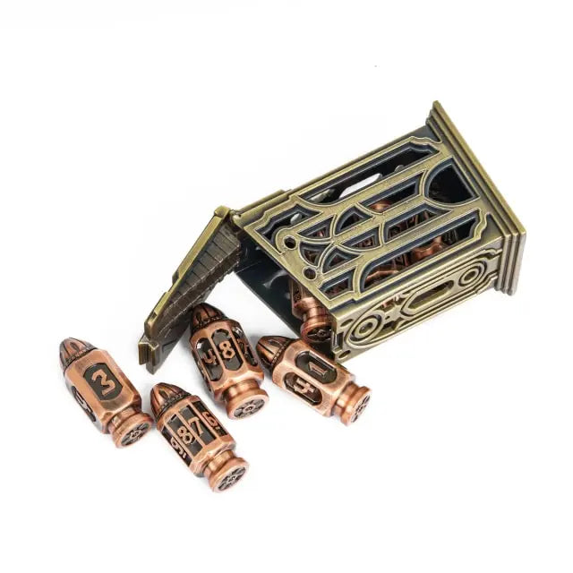 RPG Dice Set | Metal | Ancient Bullets | Copper