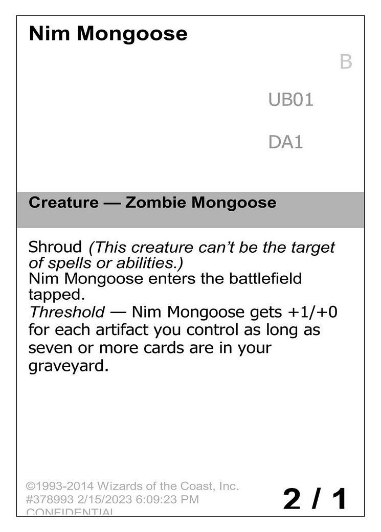 Nim Mongoose (DA1-UB01B) - Unknown Event