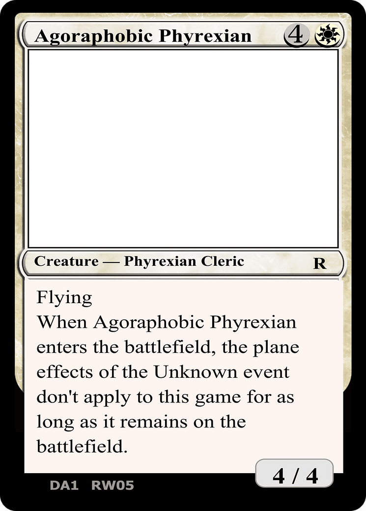 Agoraphobic Phyrexian (DA1-RW05A) - Unknown Event