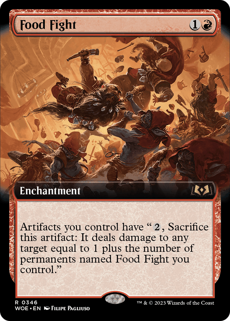 Food Fight (WOE-346) - Wilds of Eldraine: (Extended Art) Foil