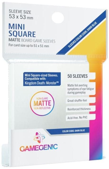 Gamegenic | Board Game Sleeves | Matte | Mini Square Size (53 x 53mm) - 50ct