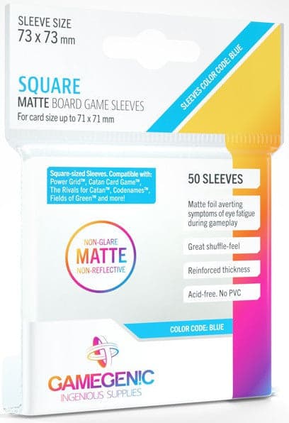 Gamegenic | Board Game Sleeves | Matte | Square Size (73 x 73mm) - 50ct