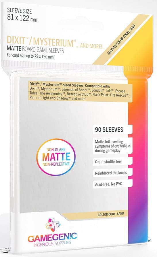Gamegenic | Board Game Sleeves | Matte | Dixit/Mysterium Size (81 x 122mm) - 90ct