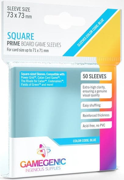 Gamegenic | Board Game Sleeves | Prime | Square Size (73 x 73mm) - 50ct