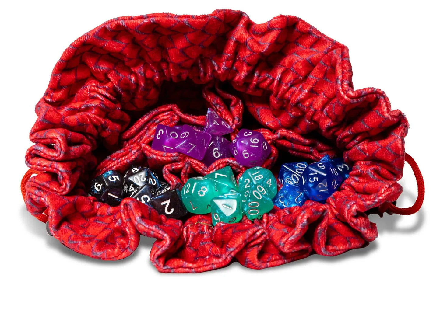 Fanroll | Velvet Compartment Dice Bag | Dragon Storm: Red Dragon Scales
